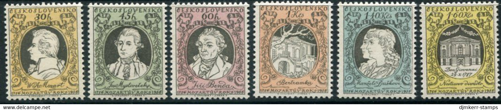 CZECHOSLOVAKIA 1956 Prague Spring Music Festival MNH / **.  Michel 968-73 - Unused Stamps