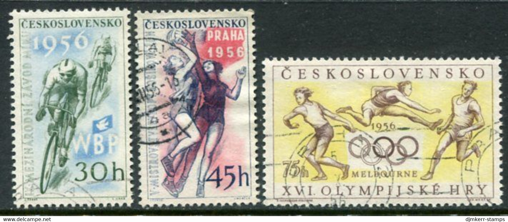 CZECHOSLOVAKIA 1956 Sports Events I Used.  Michel 966-67 - Gebraucht