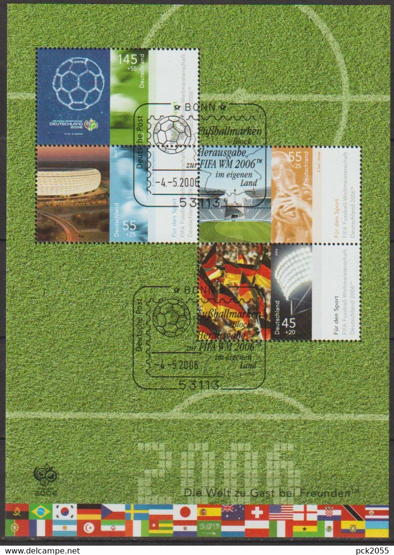 BRD 2006 Mi.Nr.2517-19, 2521 Block 67 Gest. ESST. Bonn Fußball - Weltmeisterschaft, ( Bl.210 )  Günstige Versandkosten - Andere & Zonder Classificatie