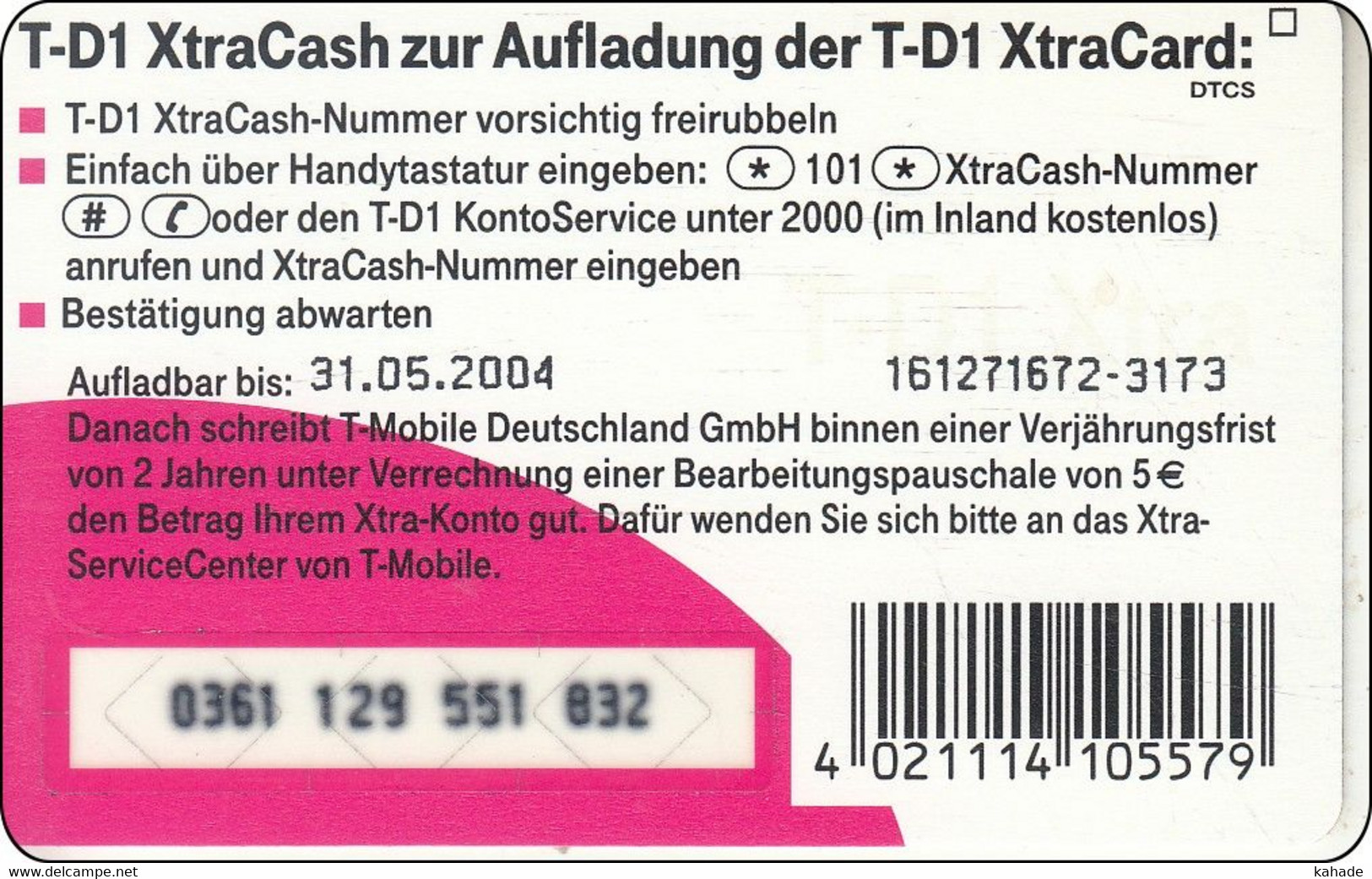 Germany  Phonecard XtraCash 15 Mark Hollyday Tauchen - T-Pay Micro-Money