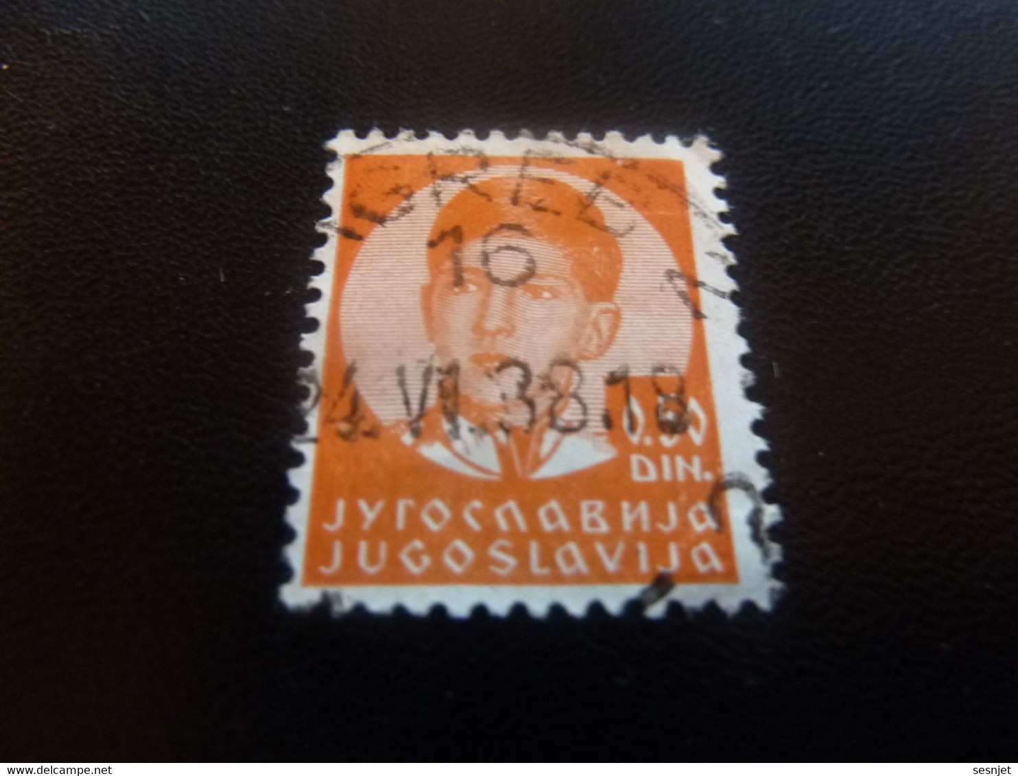Roi Pierre II - Val 0.50 Din. - Orange - Oblitéré - Année 1938 - - Usados