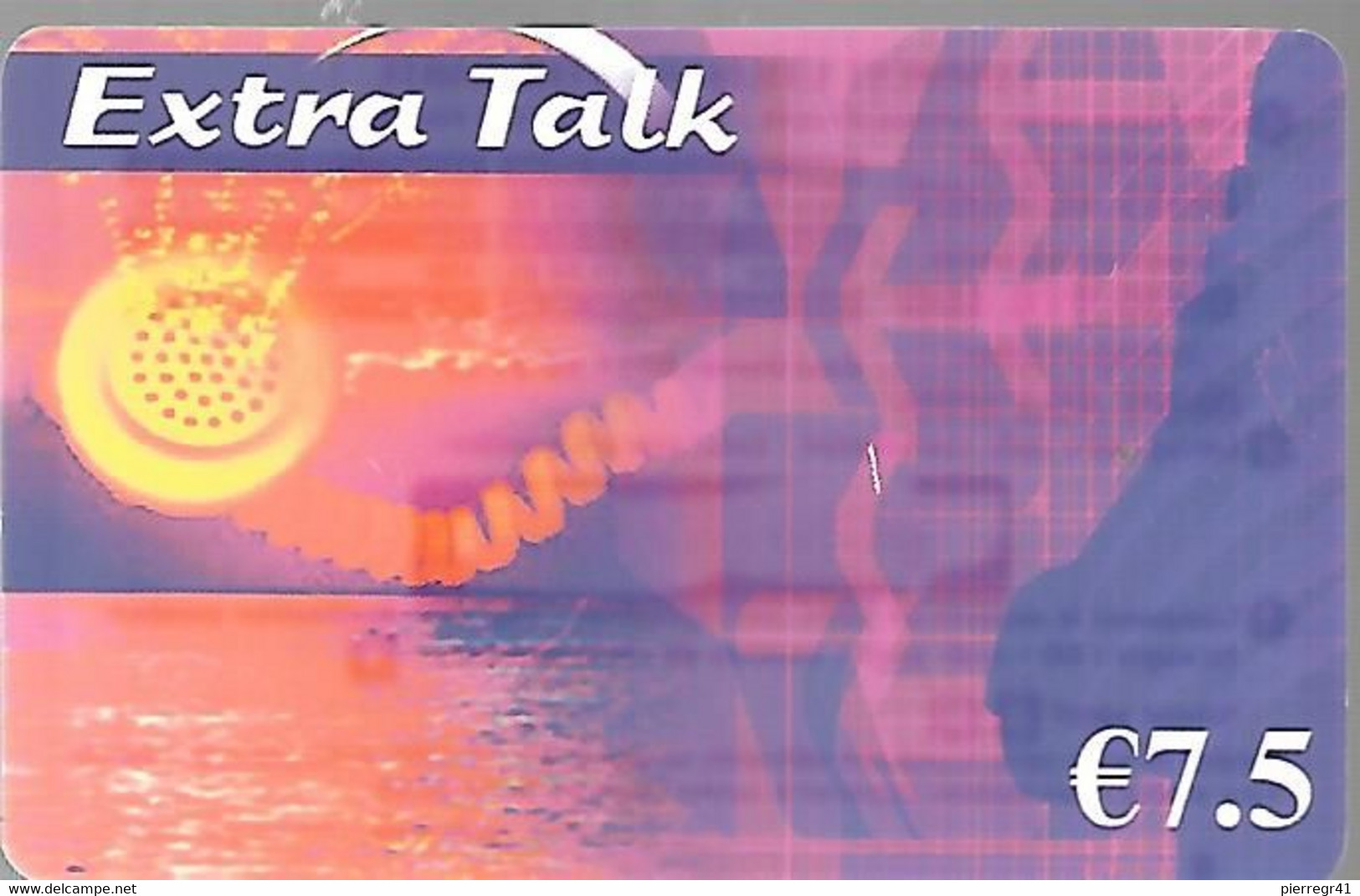 CARTE-PREPAYEE-7.5€-EXTRA TALK-Exp12/2007-Gratté-Plastic Fin Glacé-TBE - Altri & Non Classificati