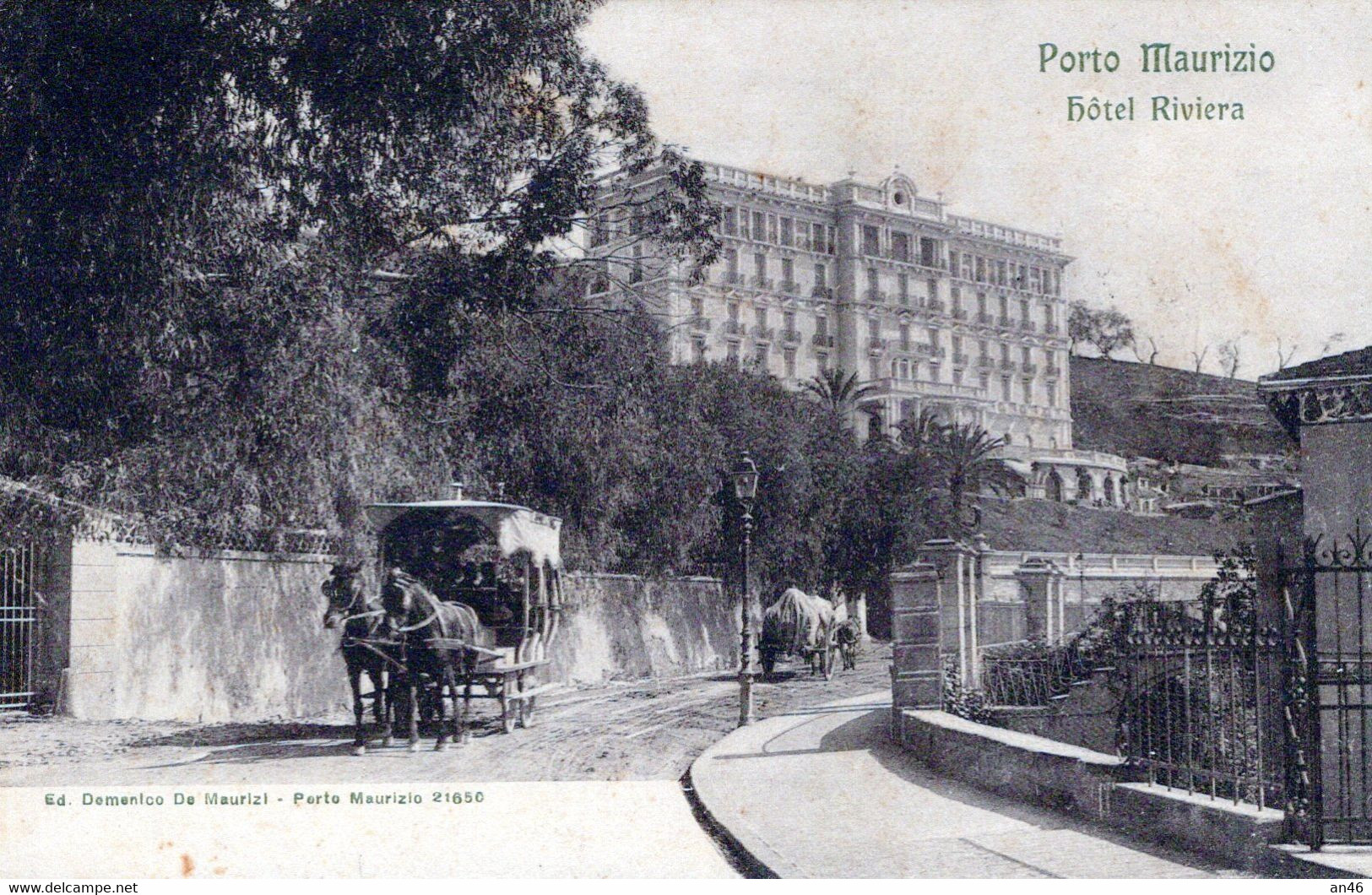 PORTO MAURIZIO-IM-Hotel Riviera-Vg Il 14-8-1901-ORIGINALE Al 100%-2 Scann- - Imperia