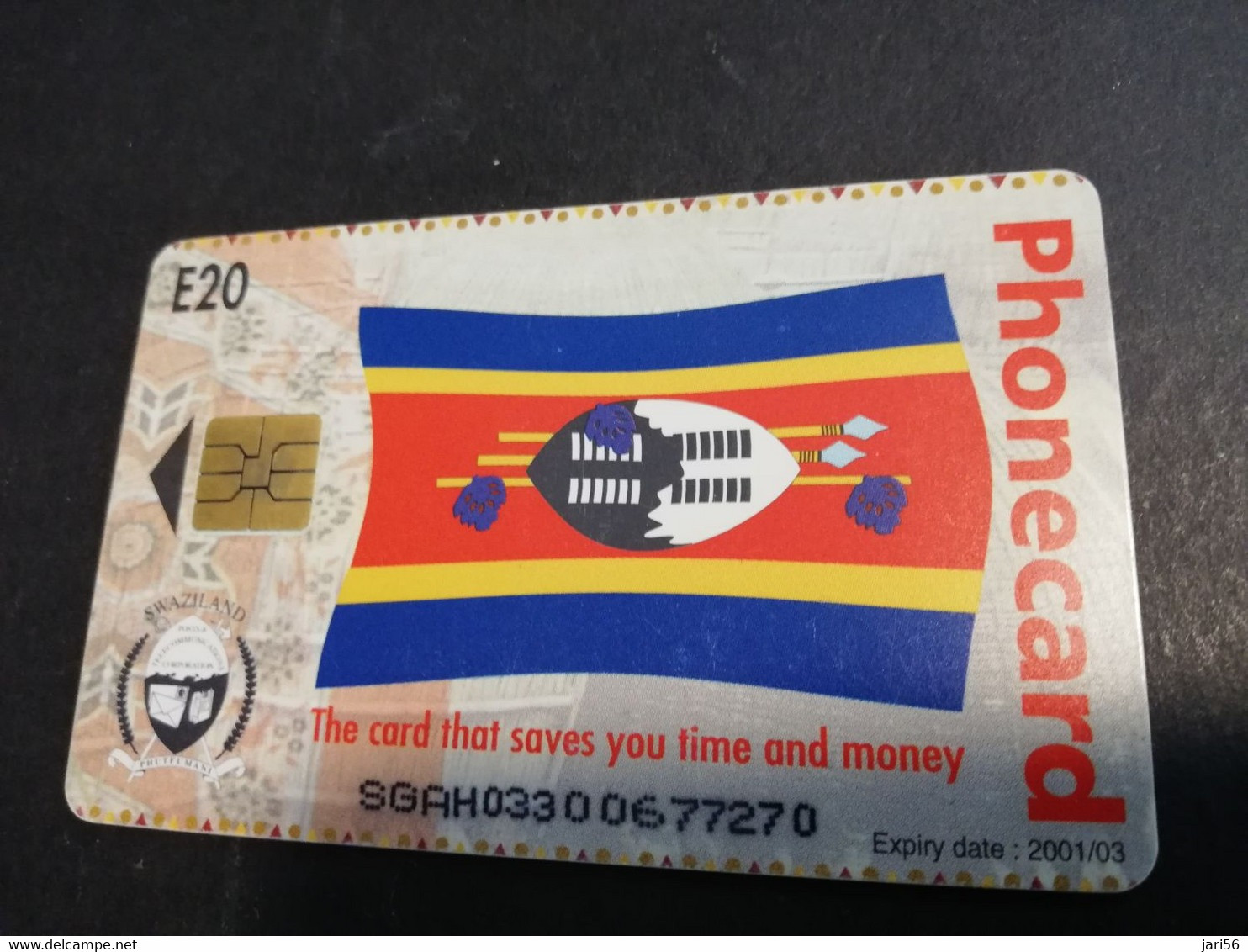 SWASILAND CHIPCARD  E20  CULTURAL VILLAGE     USED CARD **6164** - Swasiland