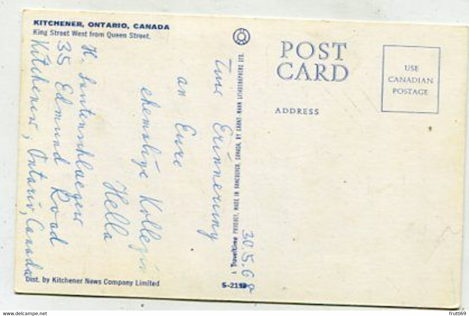 AK 03924 CANADA - Ontario - Kitchener - King Street West From Queen Street - Kitchener