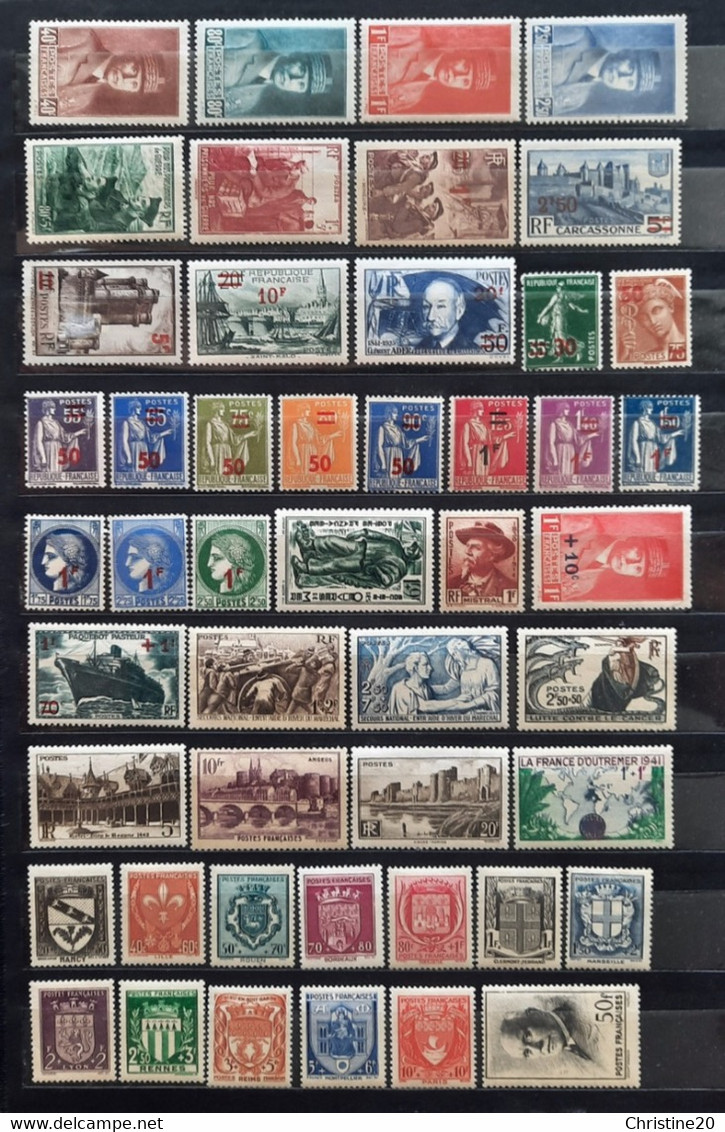 France 1941 Année Complète De 70 Timbres **TB Cote 177€ - 1940-1949