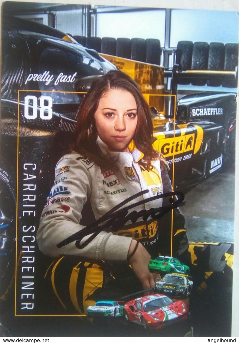 Carrie Schreiner ( German Race Car Driver) - Handtekening