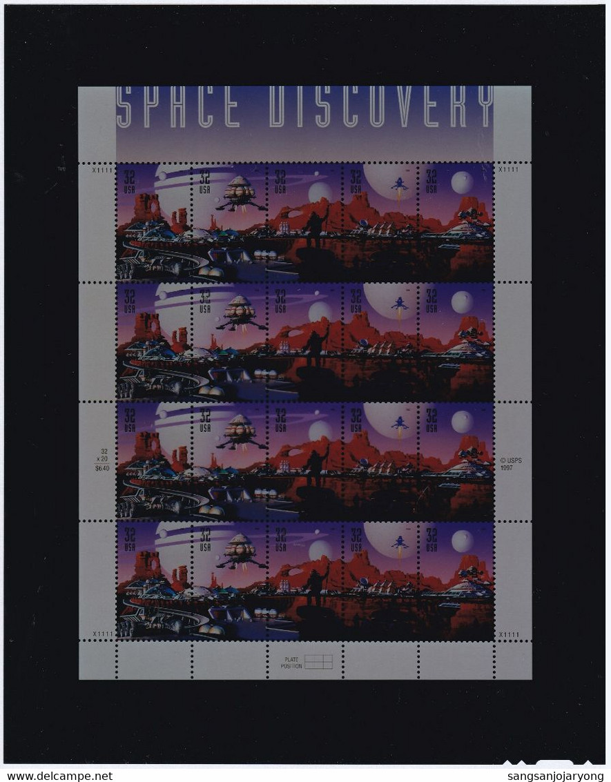 Transparent Photo Color Essay, USA Sc3242a Space Discovery, Espace, Essai - Verenigde Staten