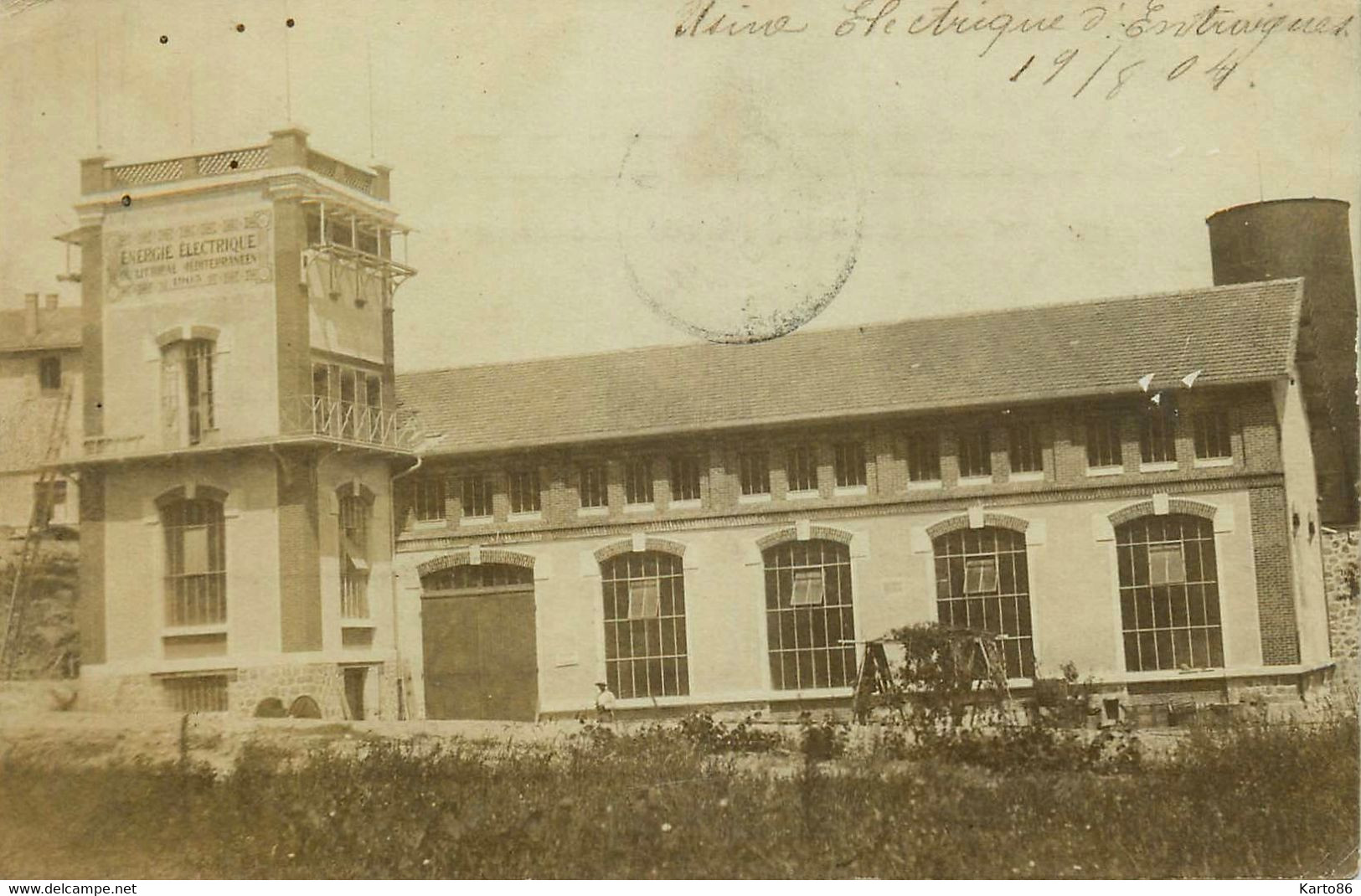 Vidauban Entraigues * Carte Photo * Vue Sur L'usine électrique * 1904 * électricité - Vidauban