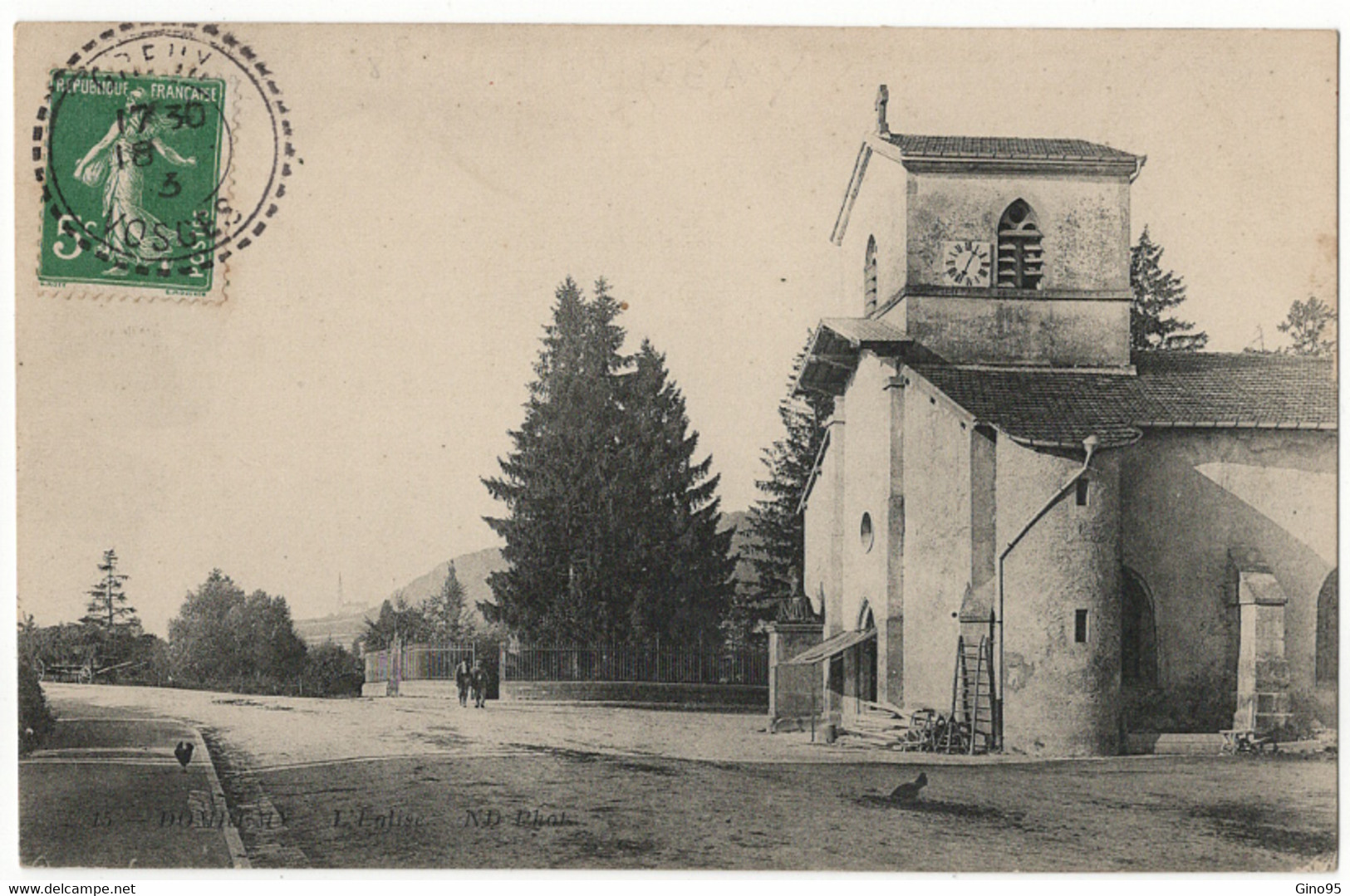 CPA Photo D'une église 1913 - Monuments