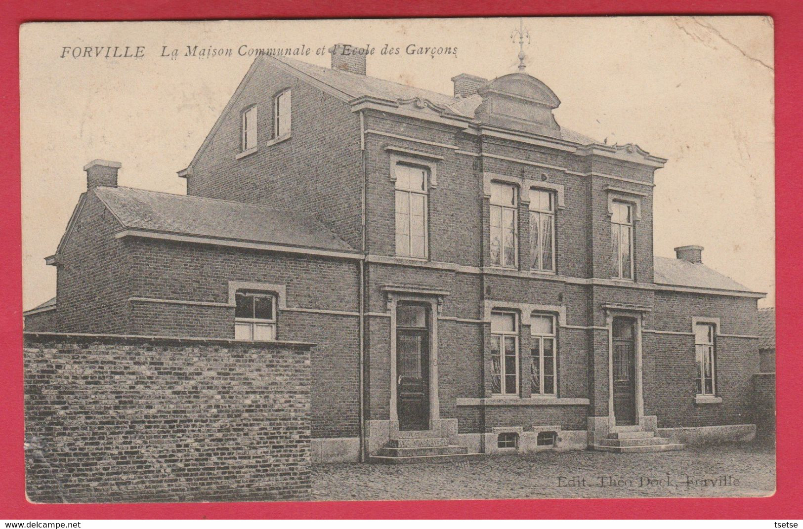 Forville -  La Maison Communale Et L'Ecole Des Garçons  - 1909 ( Voir Verso ) - Fernelmont