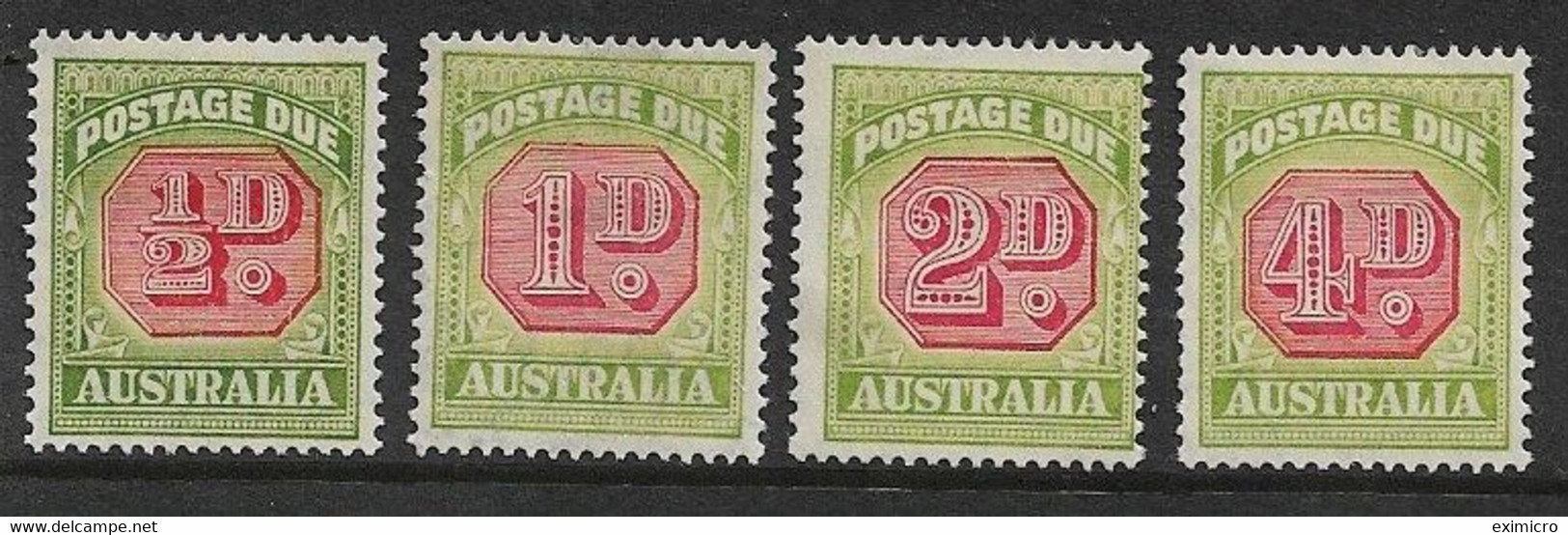 AUSTRALIA 1938 ½d, 1d, 2d, 4d POSTAGE DUES TYPE A SG D112/114, D116 MOUNTED MINT Cat £65 - Portomarken