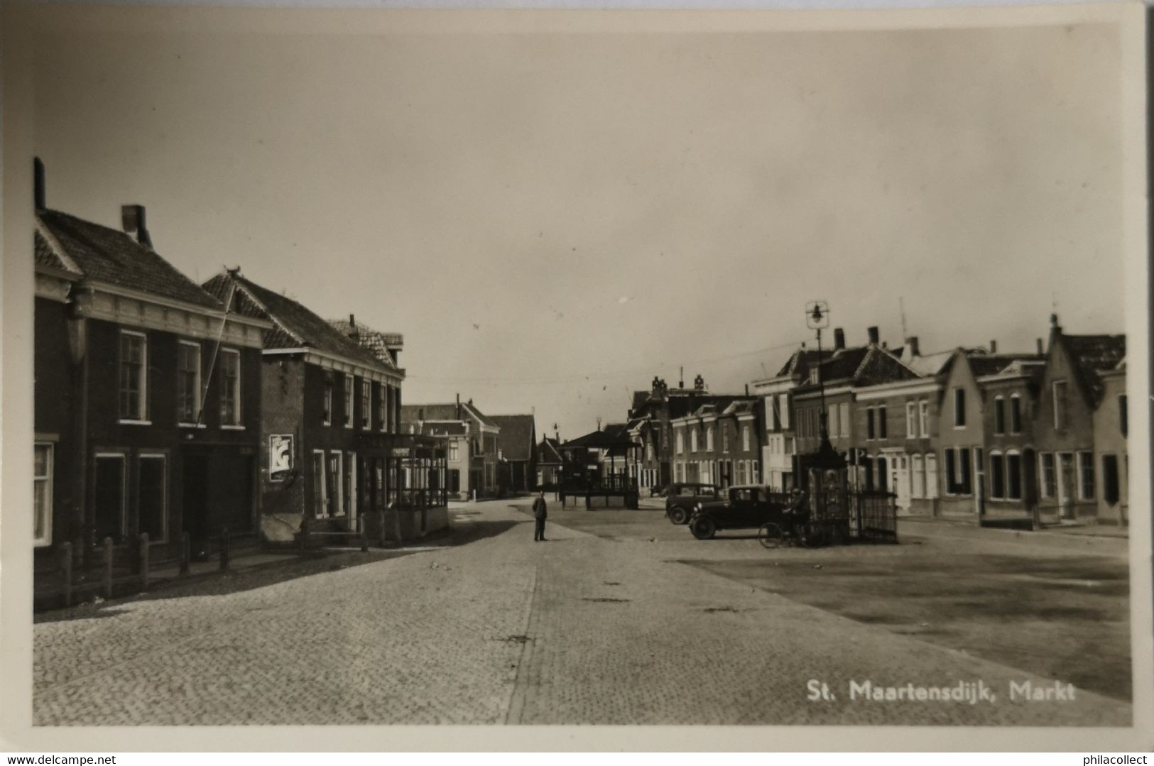 Sint Maartensdijk (Zld.) Echte Foto // Markt 1953 - Sonstige & Ohne Zuordnung
