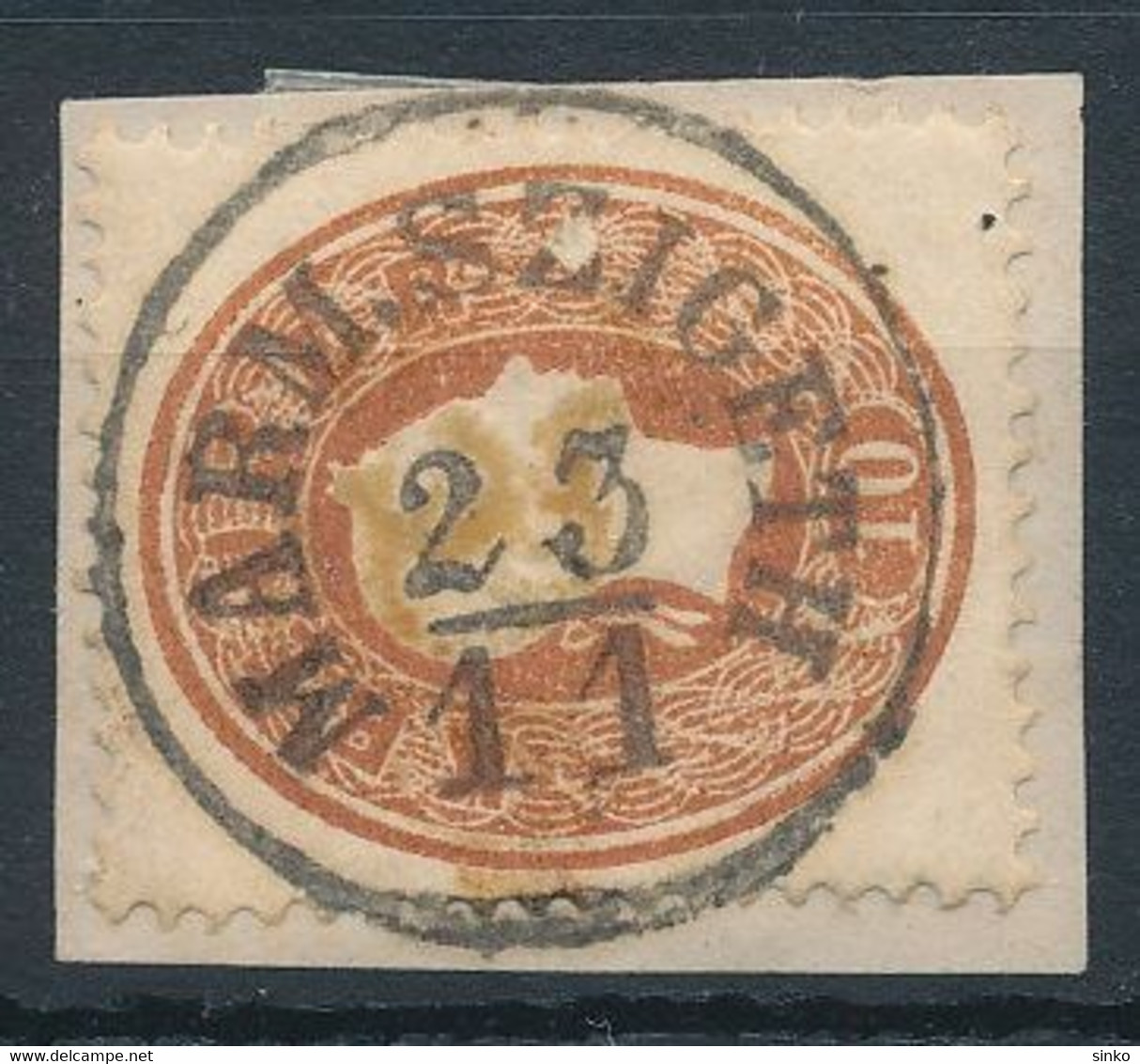 1861. Typography With Embossed Printing, 10kr Stamp MARM.SZIGETH - ...-1867 Prephilately