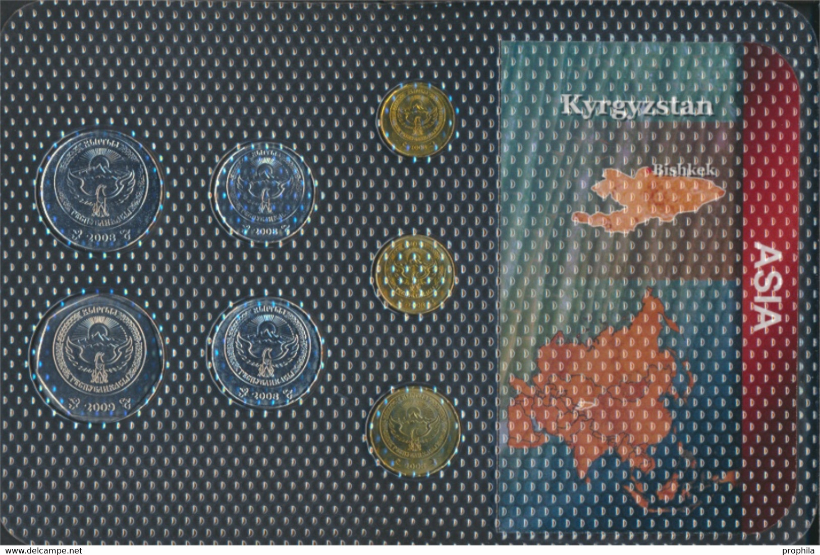 Kirgisistan Stgl./unzirkuliert Kursmünzen Stgl./unzirkuliert Ab 2008 1 Tyiyn Bis 10 Som (9664035 - Kirghizistan