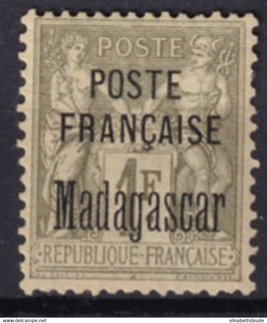 MADAGASCAR - 1895 - YT N° 21 * MLH - INSCRIPTION PLUME AU VERSO ! - COTE 2022 = 200 EUR - Unused Stamps