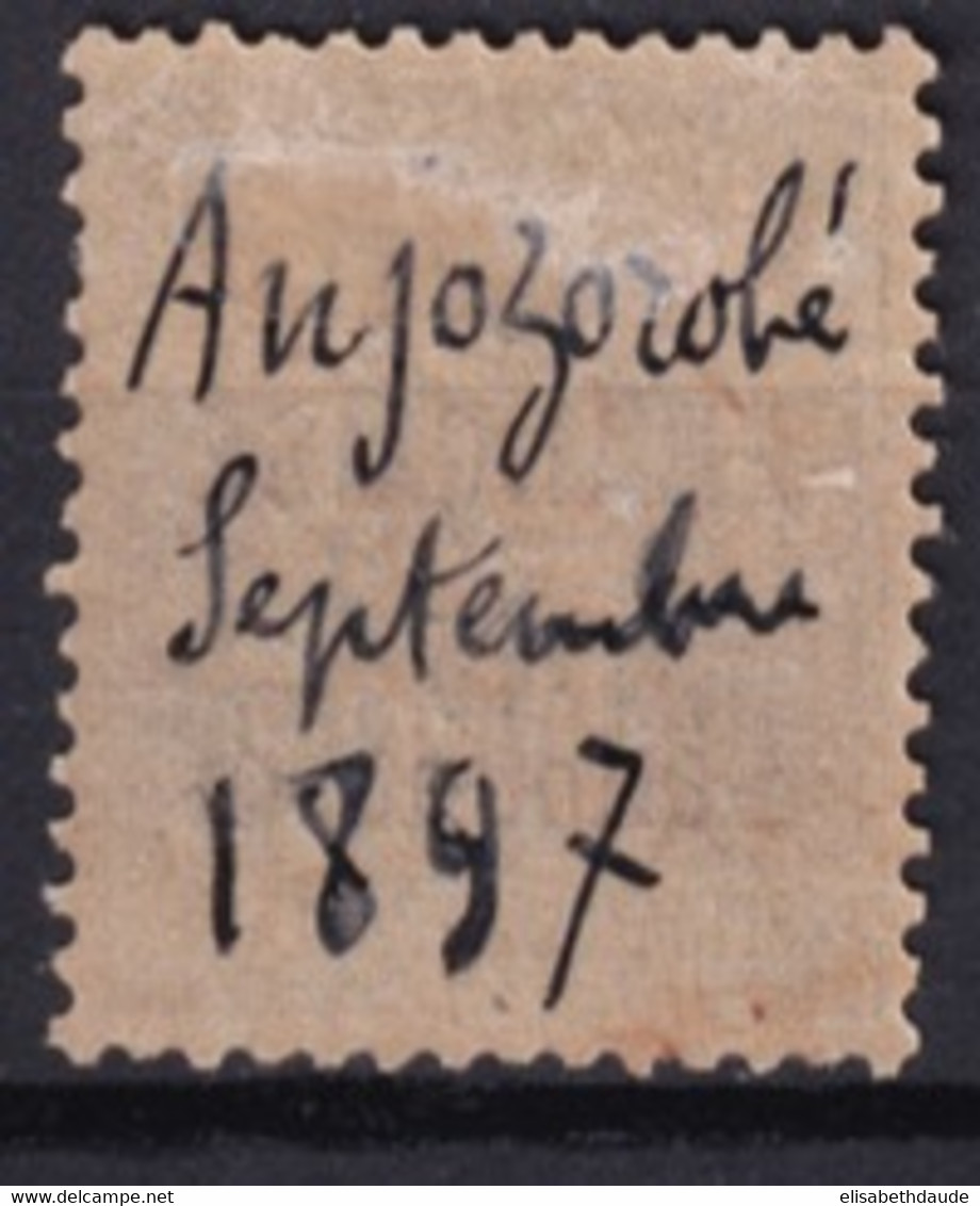 MADAGASCAR - 1895 - YT N° 21 * MLH - INSCRIPTION PLUME AU VERSO ! - COTE 2022 = 200 EUR - Unused Stamps