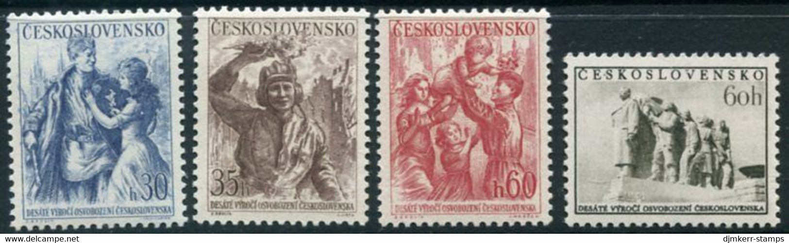 CZECHOSLOVAKIA 1955 Liberation Anniversary MNH / **.  Michel 902-05 - Unused Stamps