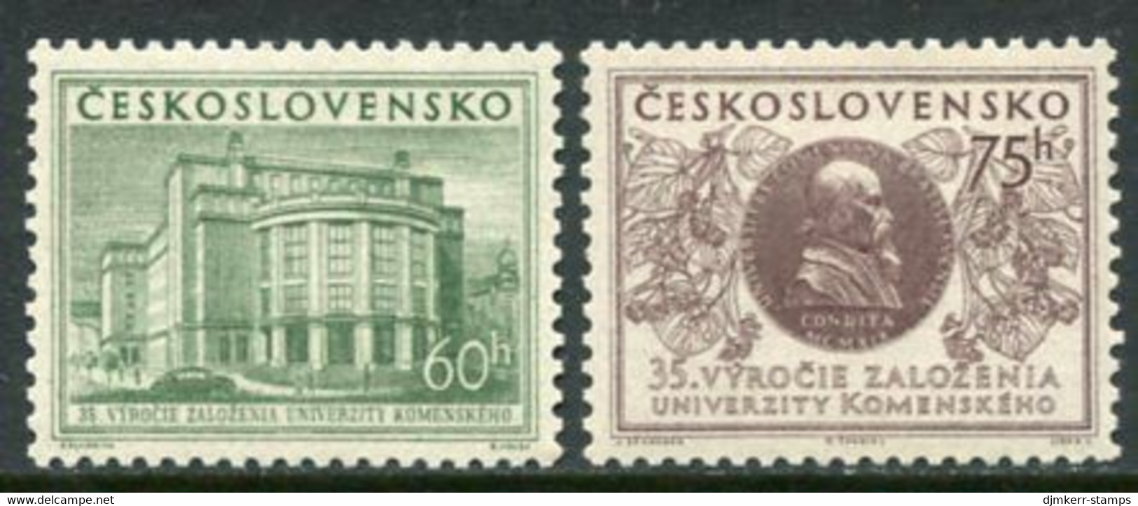 CZECHOSLOVAKIA 1955 Komensky University MNH / **.  Michel 892-93 - Unused Stamps