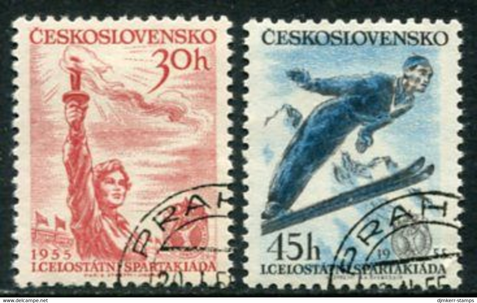 CZECHOSLOVAKIA 1955 National Spartakiad  Used.  Michel 890-91 - Usados