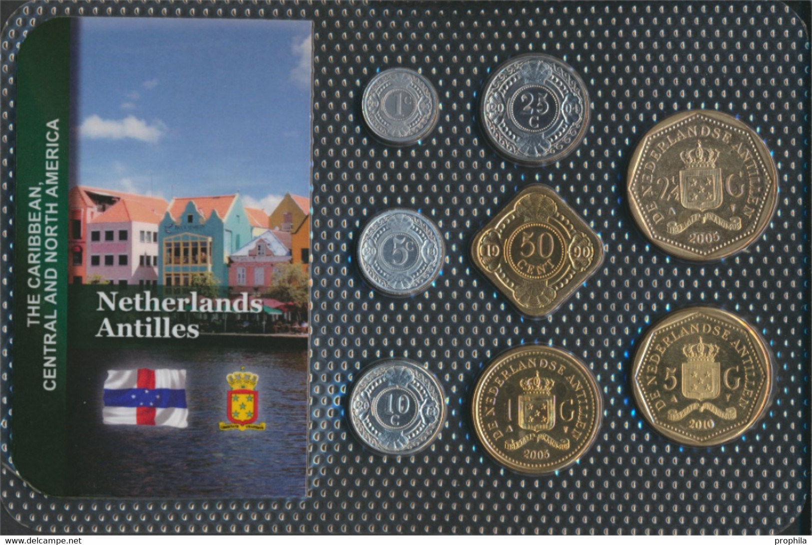 Niederländische Antillen Stgl./unzirkuliert Kursmünzen Stgl./unzirkuliert Ab 1989 1 Cent Bis 5 Gulden (9664144 - Antilles Néerlandaises