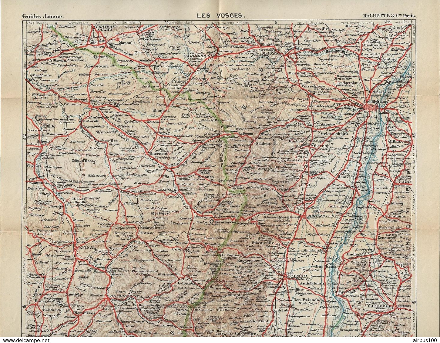 CARTE PLAN 1911 - 29,7 X 32 Cm - LES VOSGES - Cartes Topographiques