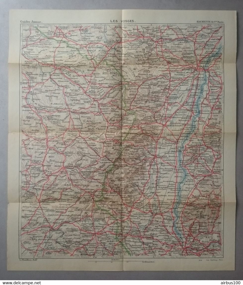 CARTE PLAN 1911 - 29,7 X 32 Cm - LES VOSGES - Cartes Topographiques