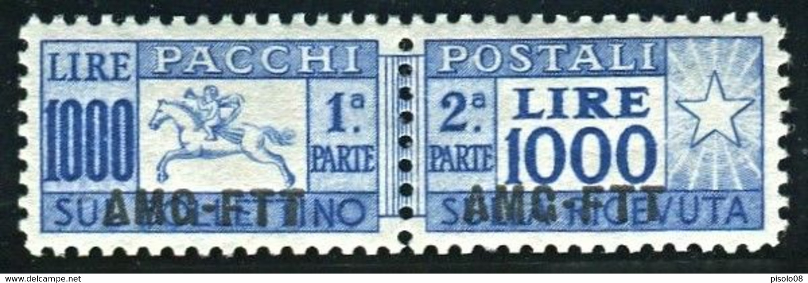 TRIESTE A 1954 PACCHI POSTALI 1000 LIRE CAVALLINO ** MNH - Postpaketen/concessie