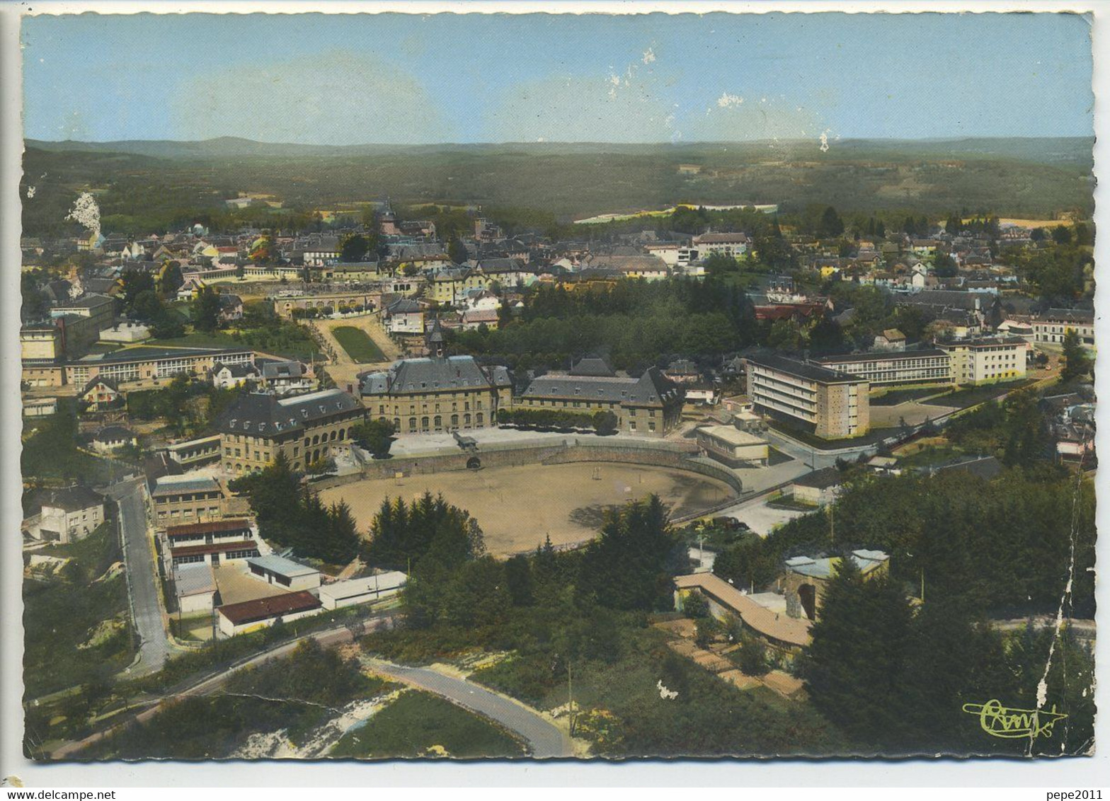 CPSM 19 EGLETONS Vue Générale Aérienne Maisons Lycée Technique Immeubles - Egletons