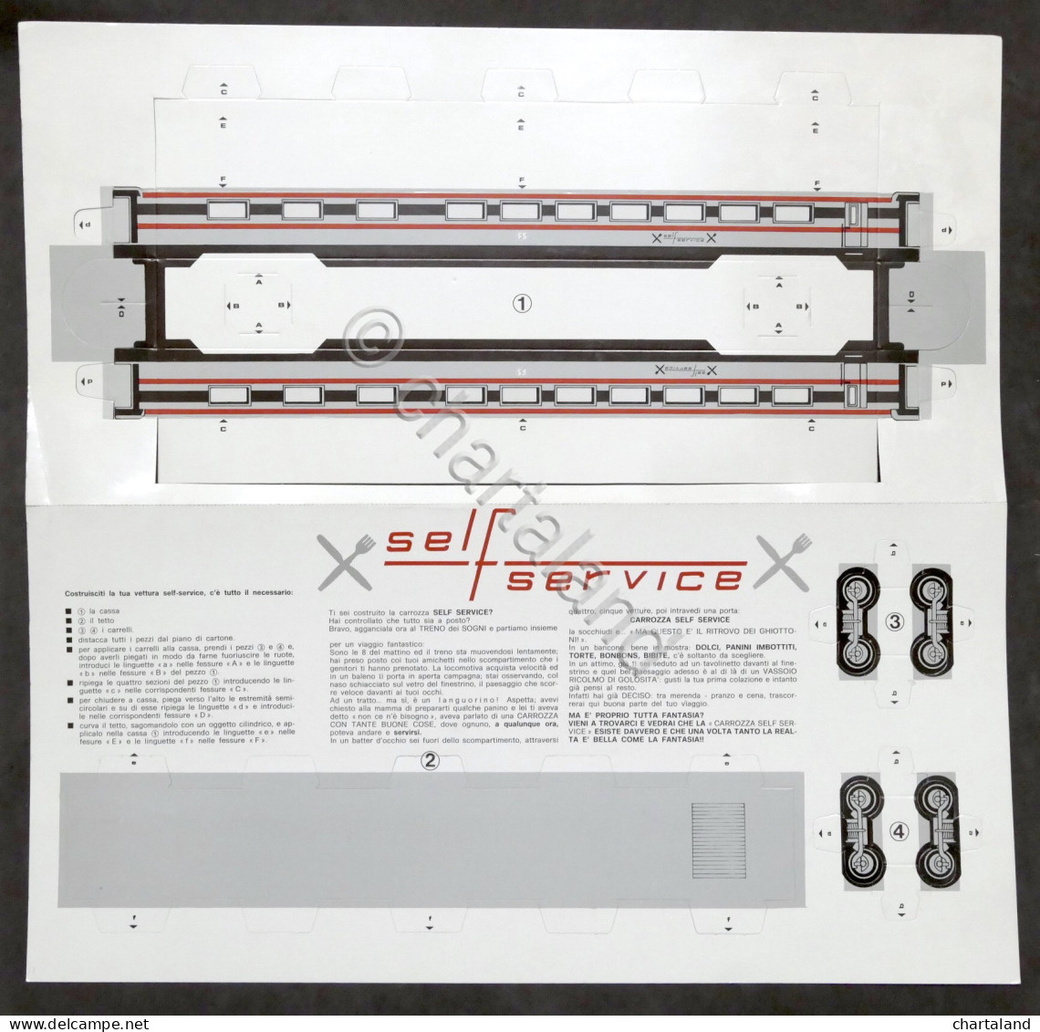 Costruzioni Carta - Modellismo Ferroviario - Carrozza Self Service - Anni '70 - Otros & Sin Clasificación