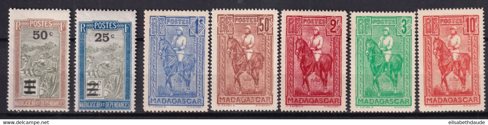 MADAGASCAR - YVERT N° 183/189 * MLH - COTE 2022 = 30 EUR. - Nuovi