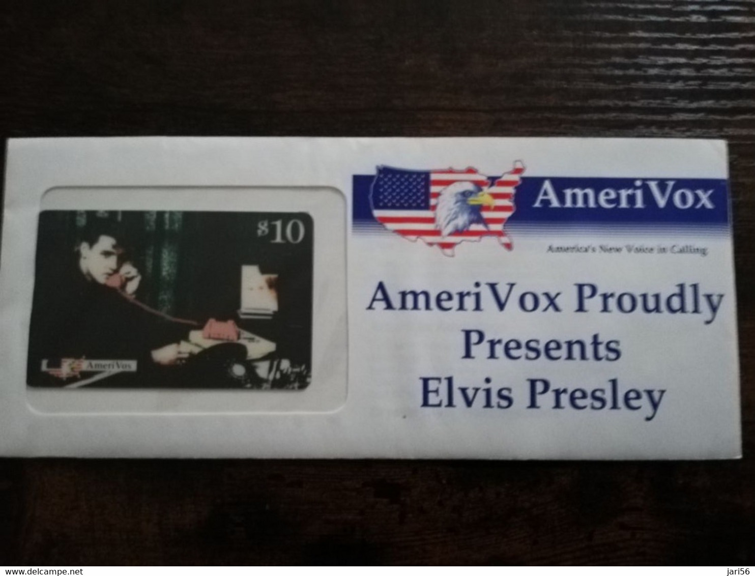 UNITED STATES AMERIVOX ELVIS PRESLEY $10,-   MINT IN SEALED COVER    LIMITED EDITION ** 6204** - Colecciones
