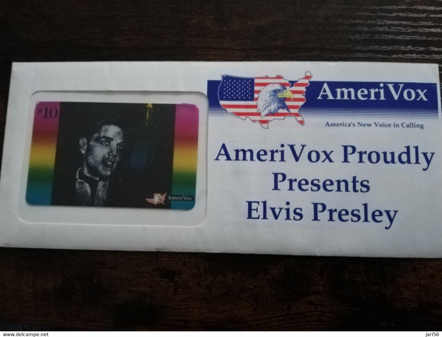 UNITED STATES AMERIVOX ELVIS PRESLEY $10,-   MINT IN SEALED COVER    LIMITED EDITION ** 6205** - Collections