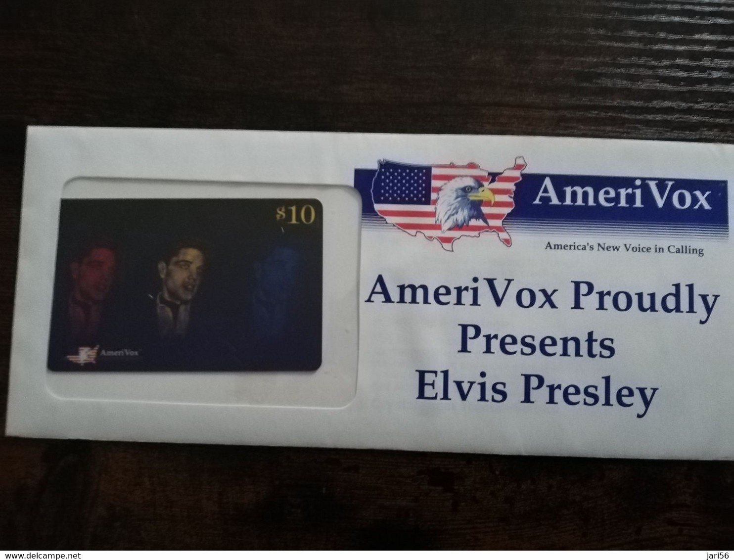 UNITED STATES AMERIVOX ELVIS PRESLEY $10,-   MINT IN SEALED COVER    LIMITED EDITION ** 6206** - Collections