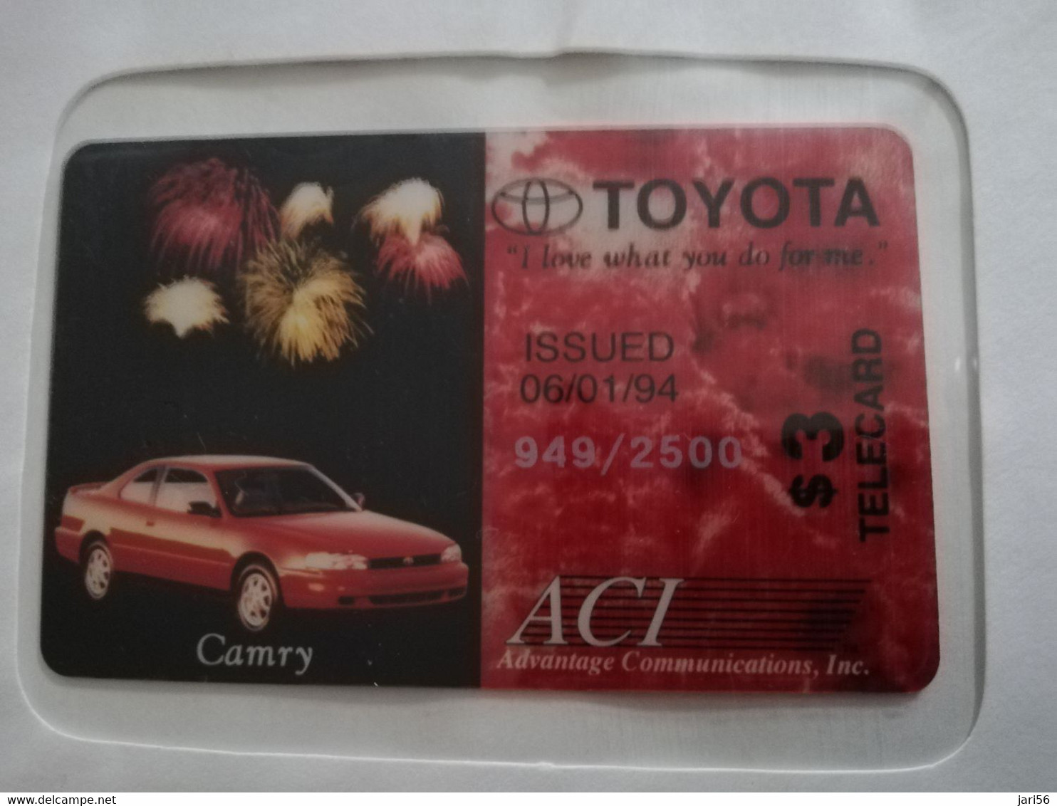 UNITED STATES ACI COMMUNICATIONS  TOYOTA CAMRY    $3,-  MINT IN SEALED COVER    LIMITED EDITION ** 6211** - Sammlungen