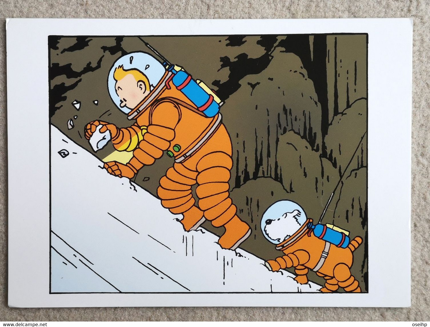 CPM Carte Double - Hergé TINTIN On A Marché Sur La Lune - Hergé