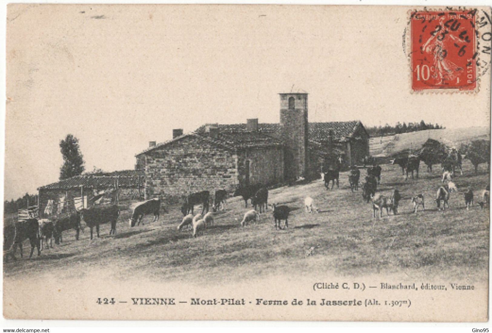 CPA 38 Vienne, Mont Pilat Ferme De La Jasserie 1909 - Vienne