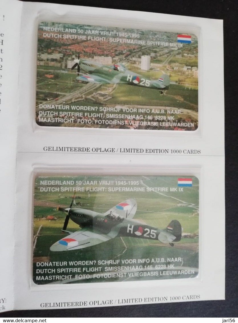 NETHERLANDS  CHIPCARD   2X HFL 5.00   SPITFIRE  AIRPLANES       MINT CARD    ** 6215** - Sin Clasificación