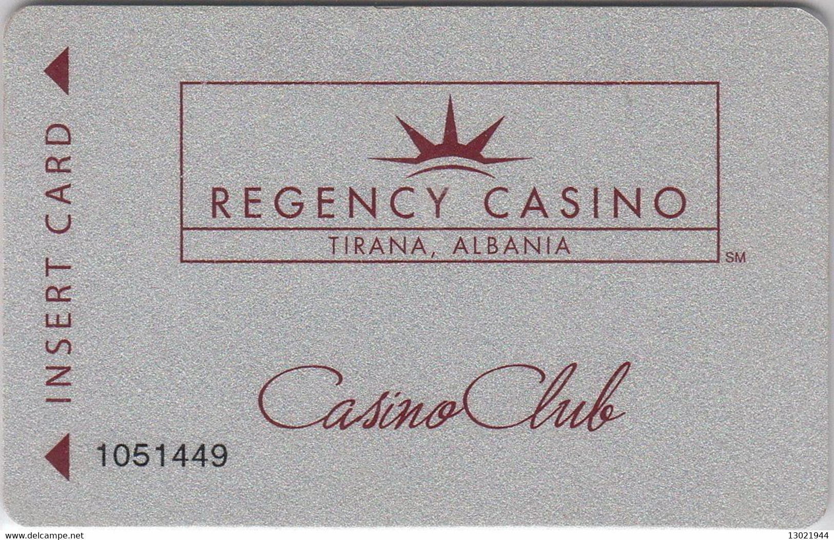 ALBANIA KEY CASINO'  Regency Casino, Tirana Albania, Casino Club - Casinokarten