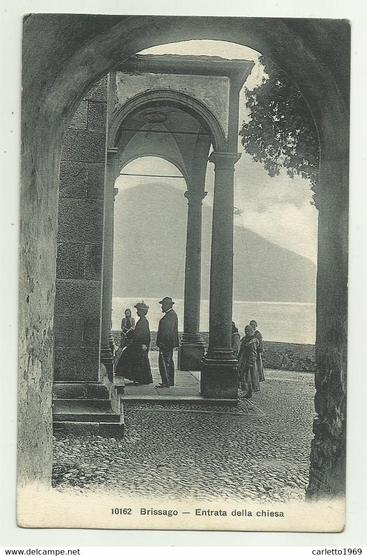 BRISSAGO - ENTRATA DELLA CHIESA  1913 -  VIAGGIATA  FP - Brissago