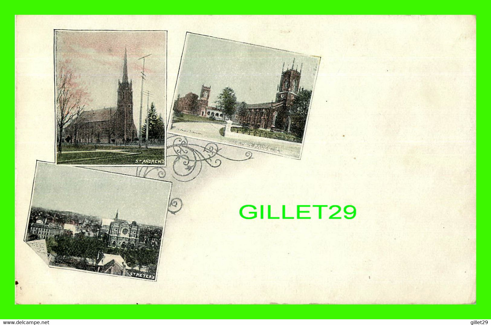 LONDON, ONTARIO - PICTURE OF 3 CHURCHES - UNDIVIDED BACK - CANADAIN POSTAL CARD - - Londen