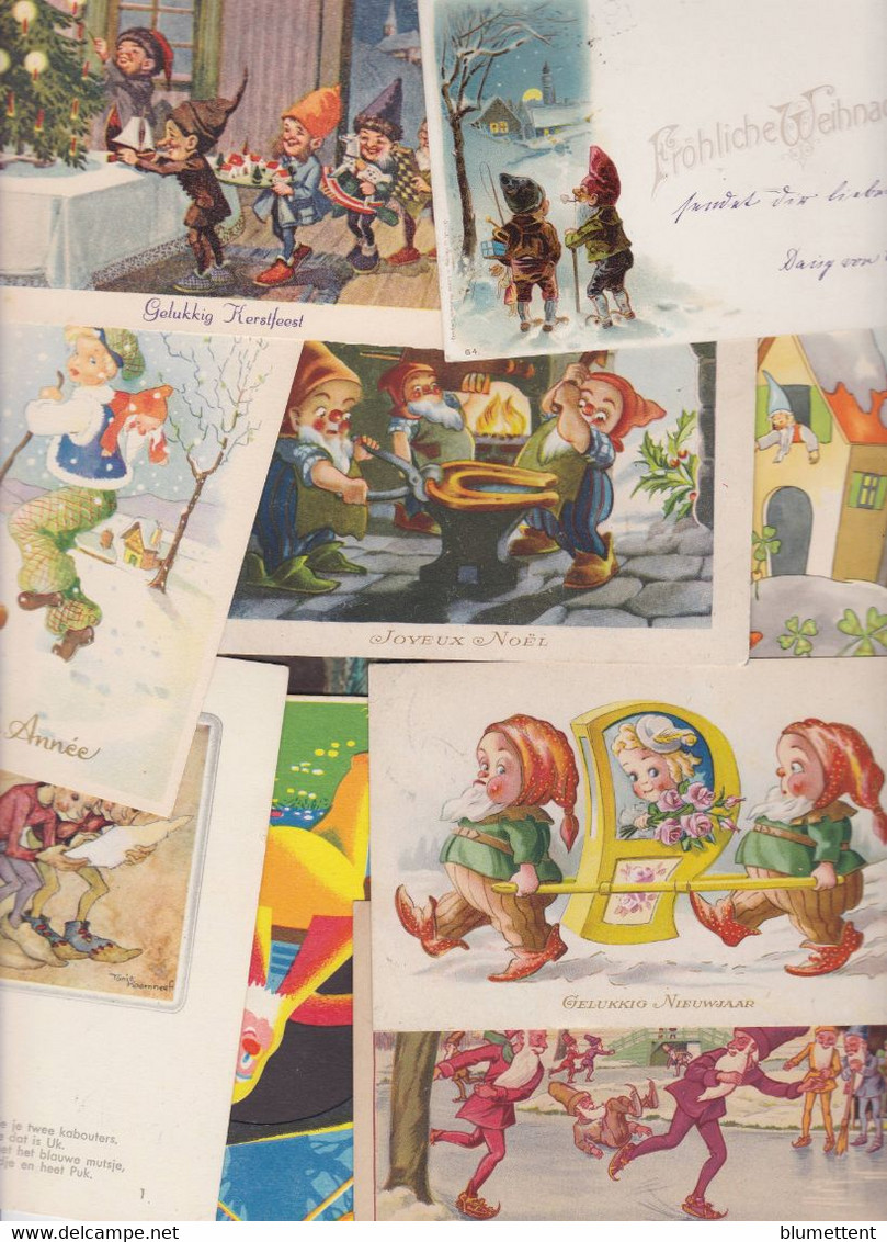 Lot 2993 De 10 CPA Gnomes Nains Lutins Fantaisies Déstockage Pour Revendeurs Ou Collectionneurs - 5 - 99 Postcards