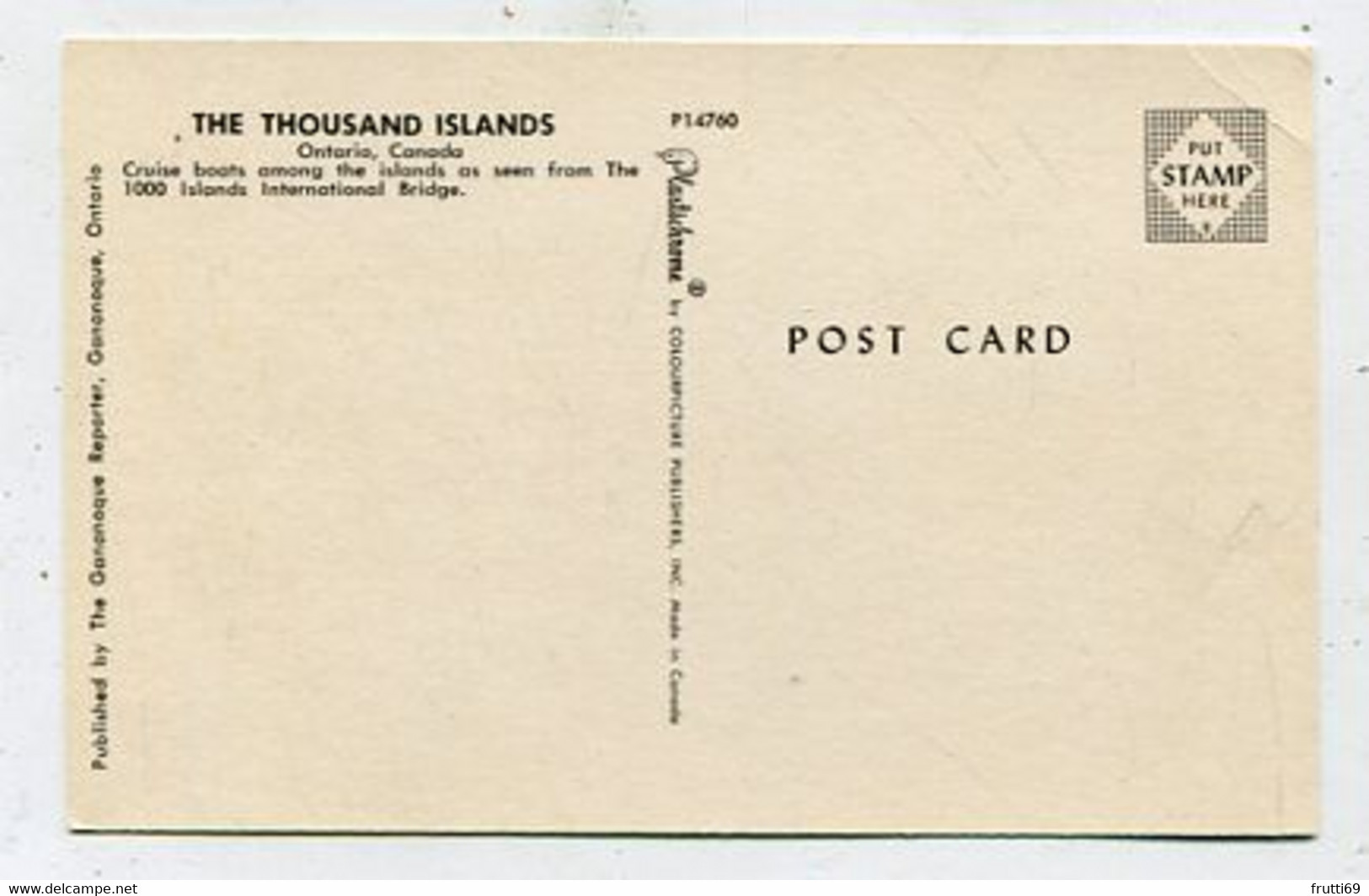 AK 04052 CANADA - Ontario - The Thousands Islands - Thousand Islands