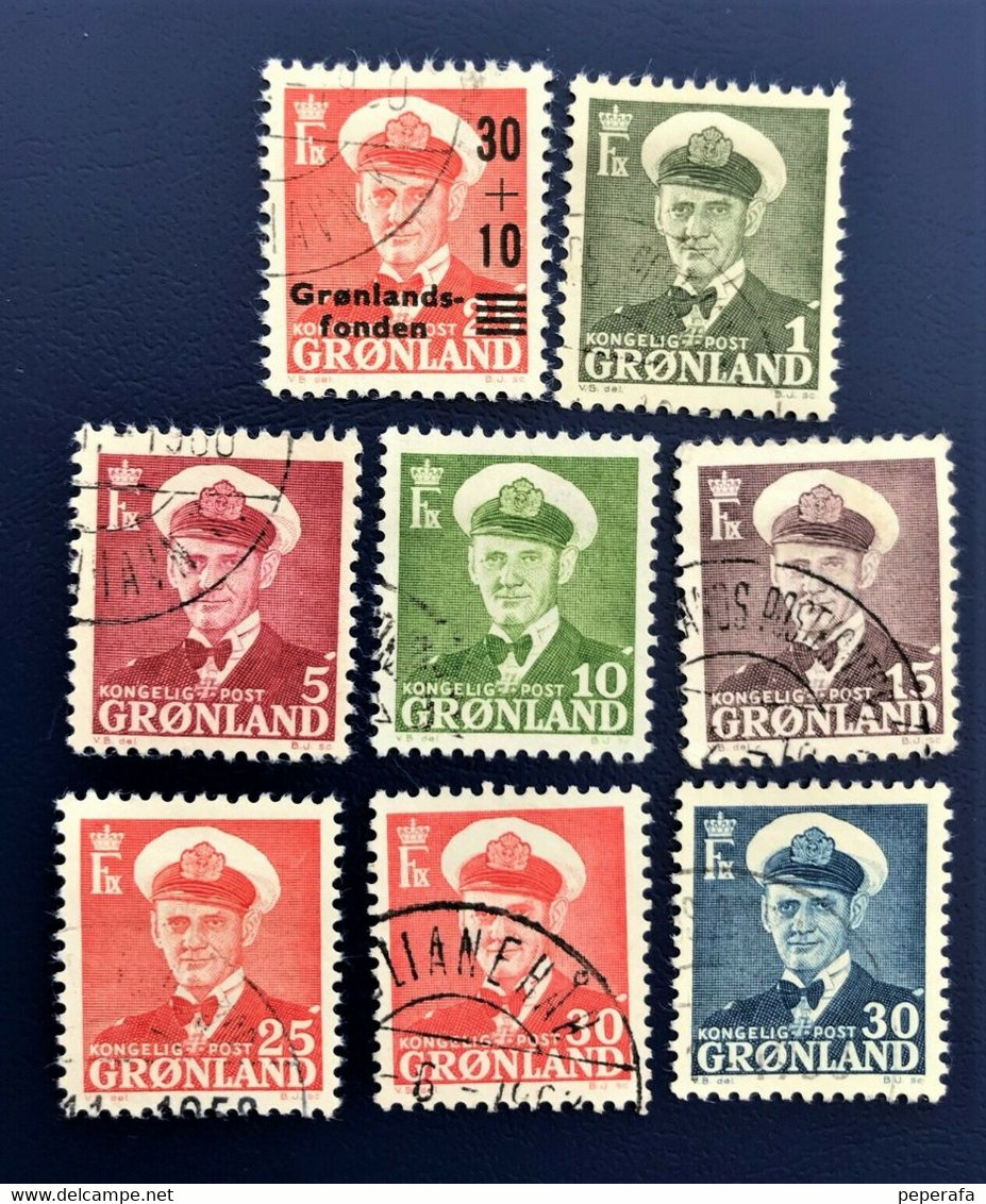 Denmark, Greenland GRØNLAND 1956, LARGE COLLECTION Frederik IX, Grønlandsfonden - Lots & Serien