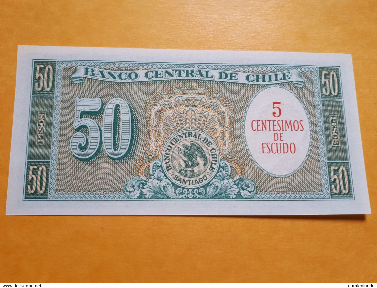 CHILI 50 PESOS 5 CENTESIMOS DE ESCUDO 1960 UNC P-126b.1 - Chili