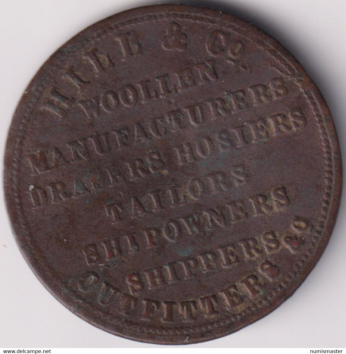 HILL&CO , WOOLLEN MANUFACTURE , TOKEN - Professionnels/De Société