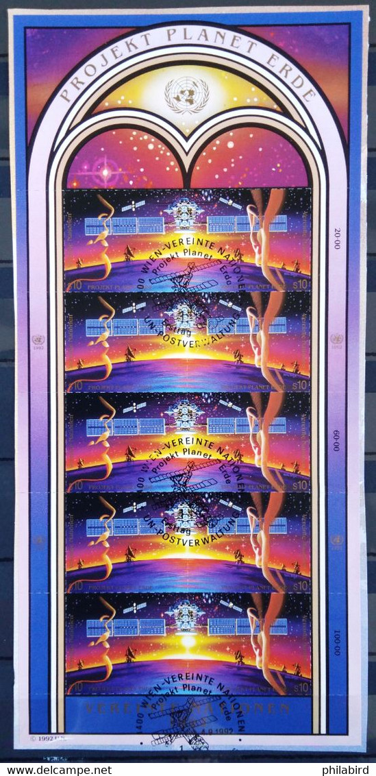 ONU Bureau De VIENNE                        Feuillet 145/146              1° JOUR                  04/09/1992 - Used Stamps