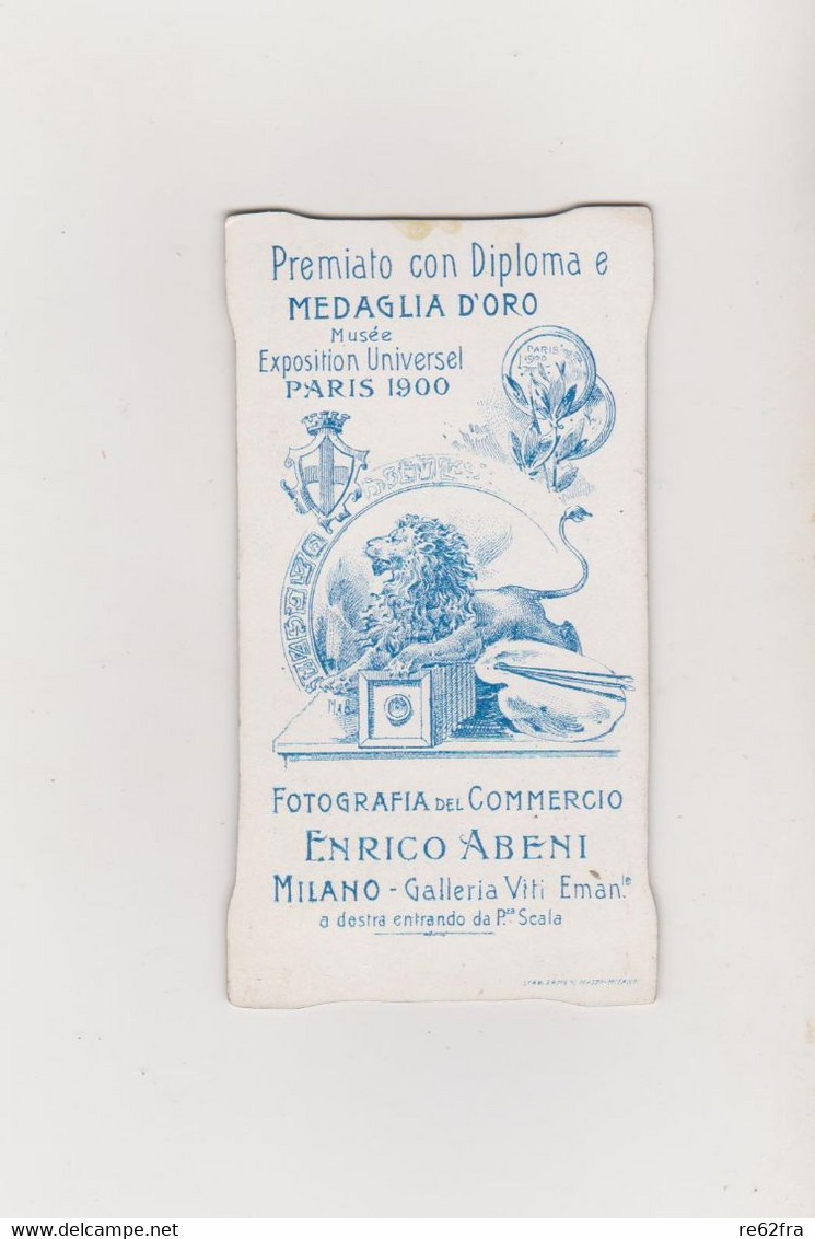 Photo Foto - Formato  CDV Pocket - Signora Appoggiata - Years '1900 - Enrico Abeni, Milano - Oud (voor 1900)