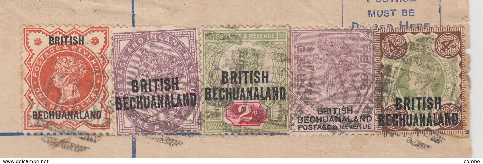 COVER. BRITISH BECHUANALAND. IY 4 93. MAFEKING TO JOHANNESBURG REGISTERED 10 JUL 93 - 1885-1895 Crown Colony