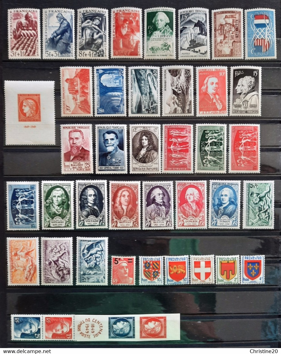 France 1949 Année Complète De 49 Timbres **TB Cote 176€ - 1940-1949